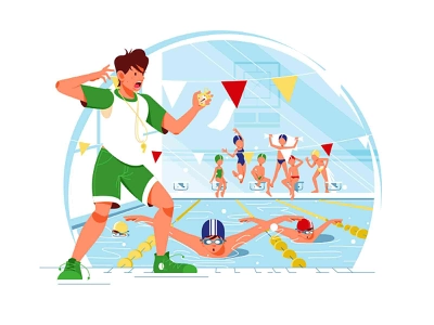 مربی شنا عکس وکتور - وبسایت 118فایل