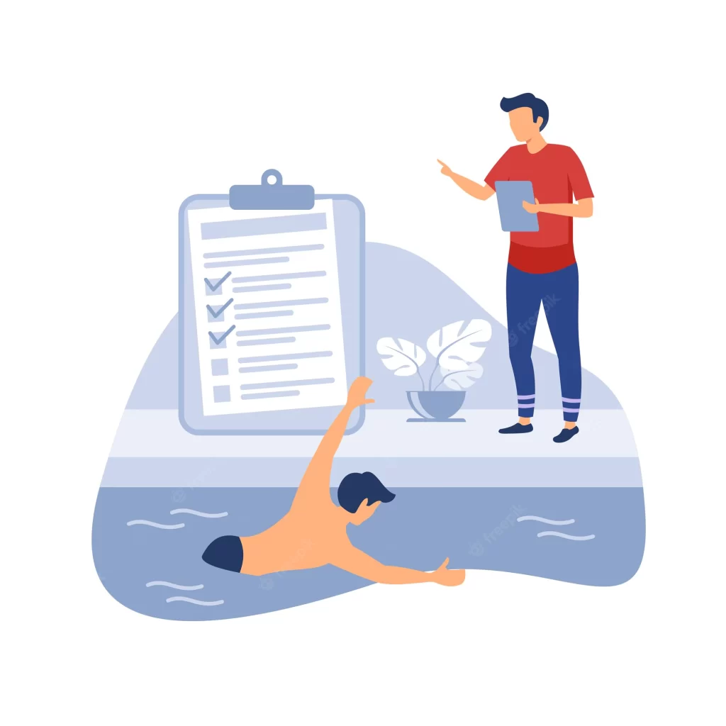 حقوق مربی شنا چقدر است؟ - عکس وکتور - 118فایل